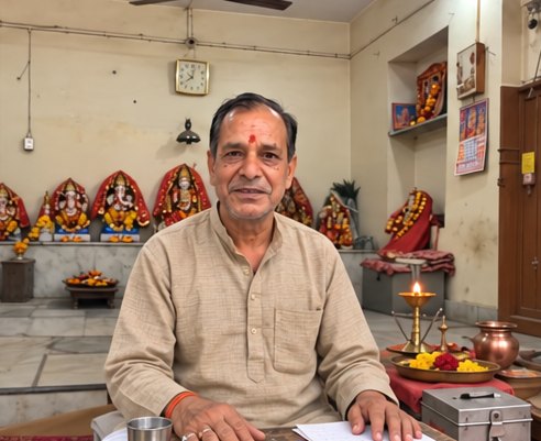 Pandit Ji ka pooja kaksh